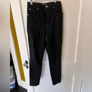 AGOLDE High Rise Skinny Black Jeans 28